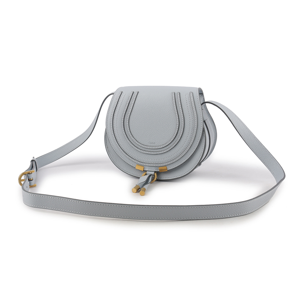 【CHLOE'】Small Marcie 粒面牛皮鈴鼓包(優雅藍) CHC22AS680I31 49V