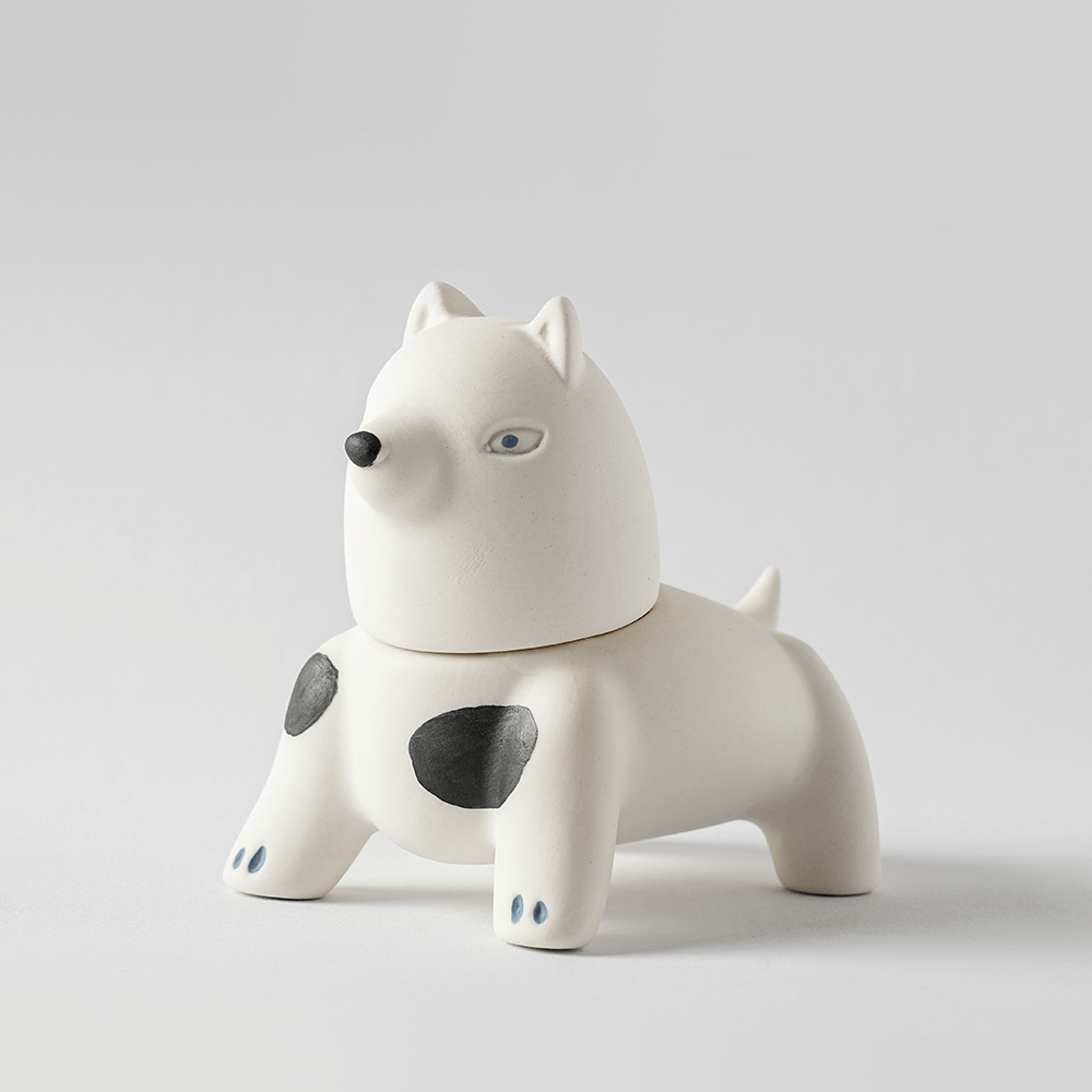 逗一起陶瓷公仔-笑天犬