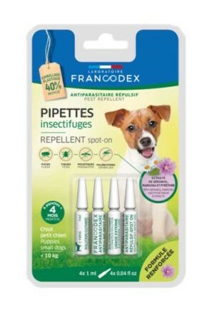 法國Francodex 驅蝨滴劑 適用於10KG以下幼犬, 小型犬 4PCS
