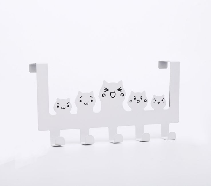[Cats] hanging door clothes rack Multi-purpose coat hanger Seamless nailless door back sundries/clothes hook Nail-free wall simple door back hook