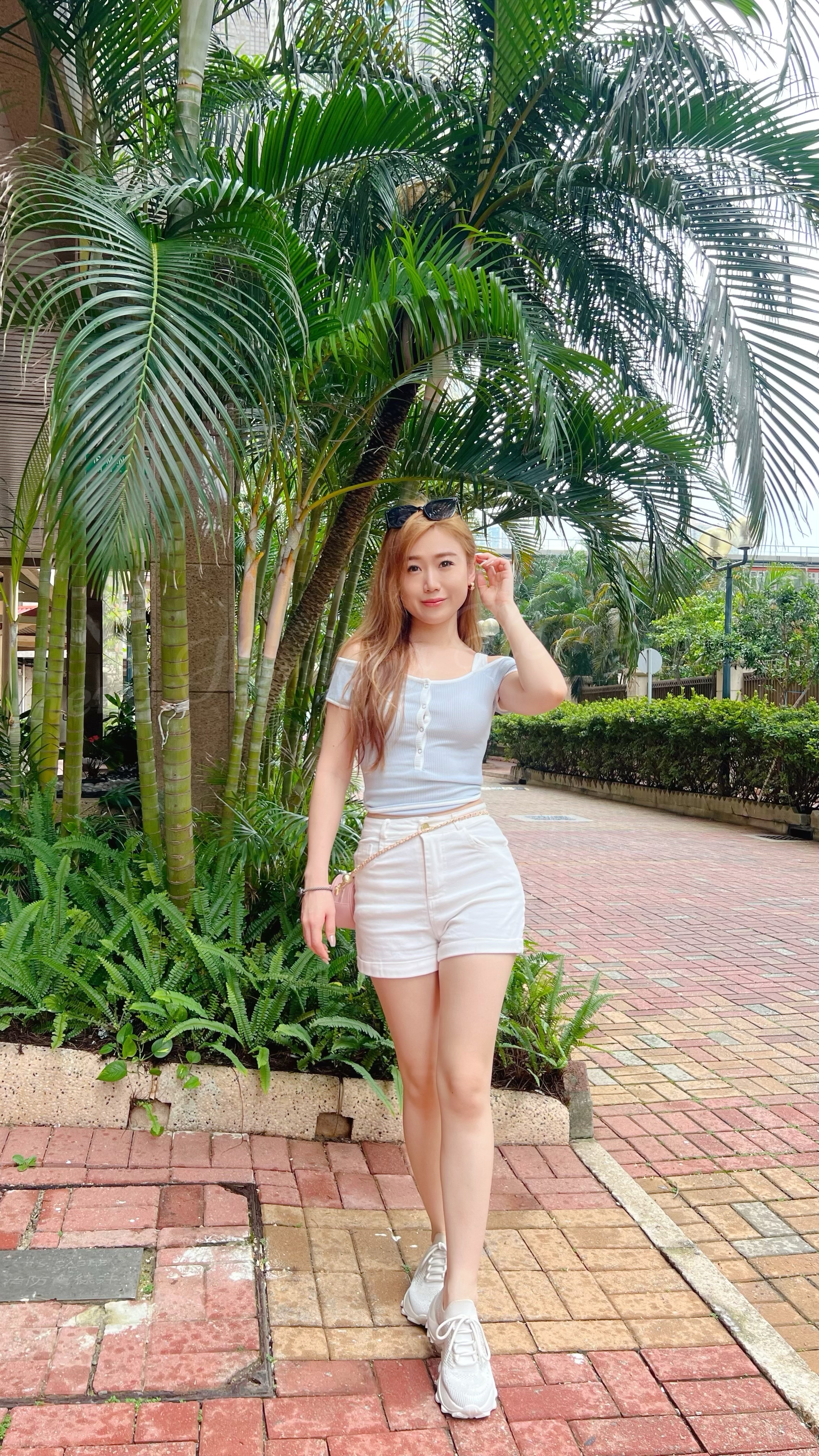 TP24W0541 HELLO SUMMER雙拼色假兩件棉質上身