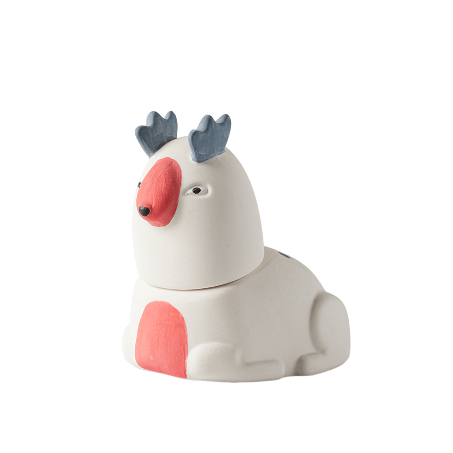 逗一起陶瓷公仔-棉花鹿
