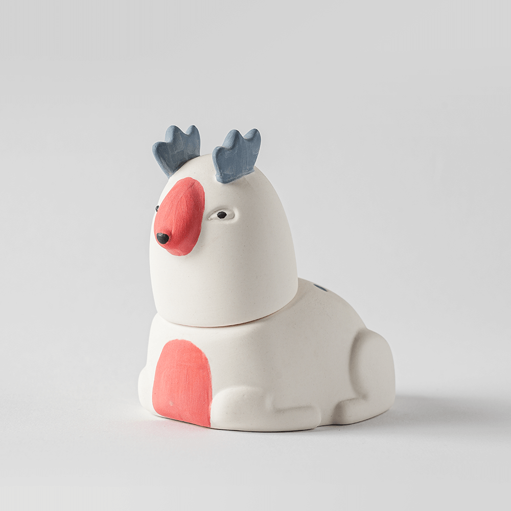 逗一起陶瓷公仔-棉花鹿
