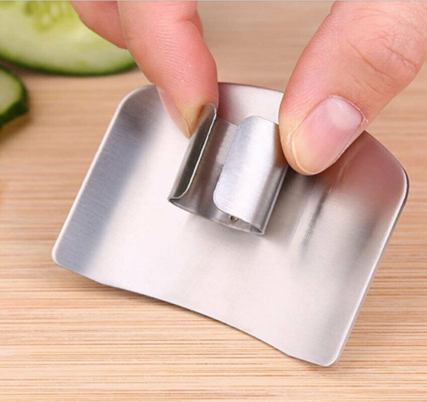 Non-sluice steel multi-purpose anti-cut hand handguards Vegetable handguards Finger guards Handguards Finger protectors Slice handguards [Specification: single finger 5cm*6.3cm]