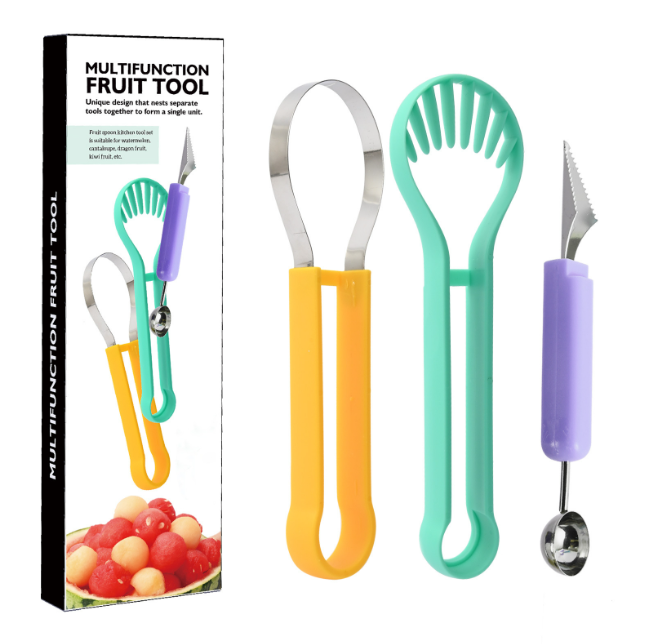 3-in-1 Fruit Cut Flower Digging Ball (Green-Color Box)