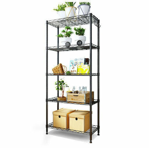 [Five-layer/black] (55*30*150cm) storage carbon steel shelves, shelves, flower stands, display shelves, shelves 