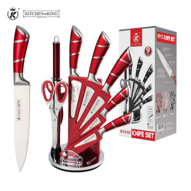 Stainless steel tool combination set (red)