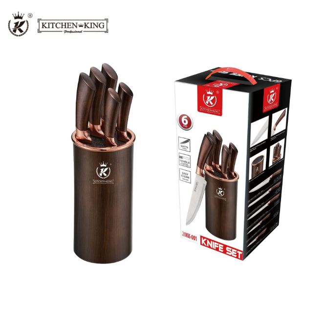 Stainless steel chef's knife set (set of 6)