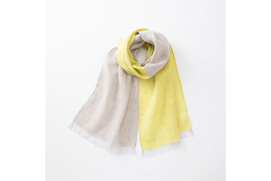 中川政七商店-柔軟亞麻披肩 原色/黃色