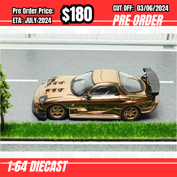 PO-$180 * Model Collect * 1:64 RX-7 FD3s Re Amemiya Chrome Rose Gold [OD28/05]