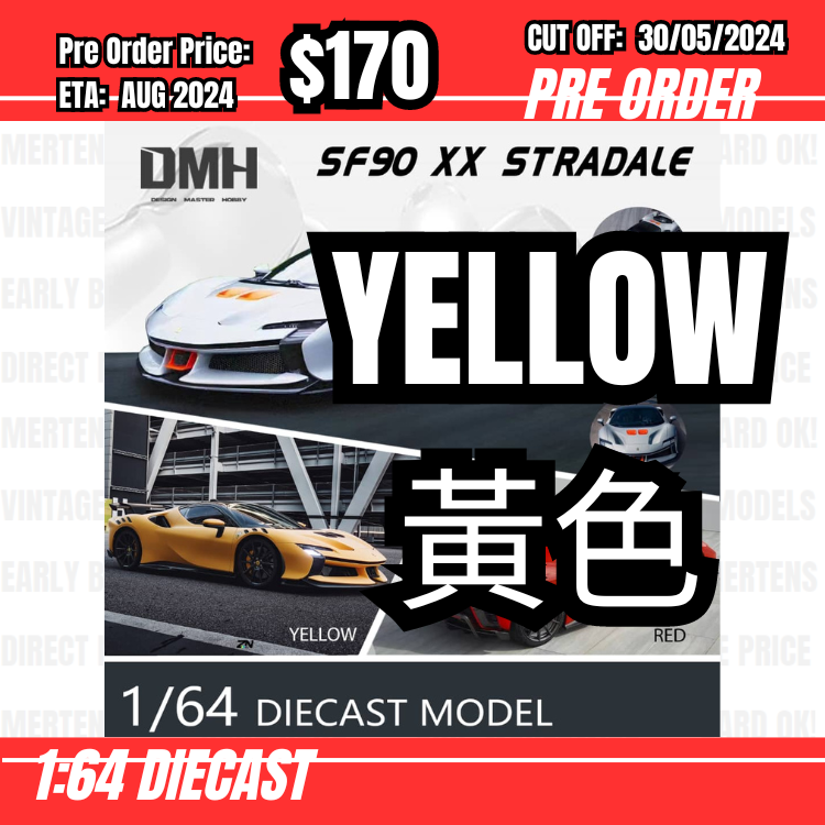 PO-$170 * DMH * 1:64 SF90 XX Stradale Yellow [OD28/05]