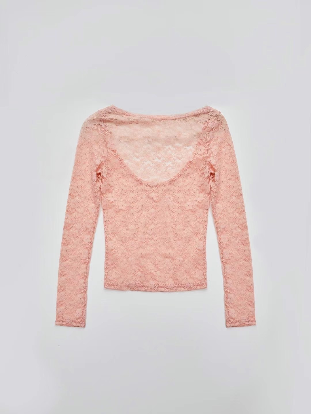 [PROJECT WAVE] LACE U-NECK TOP