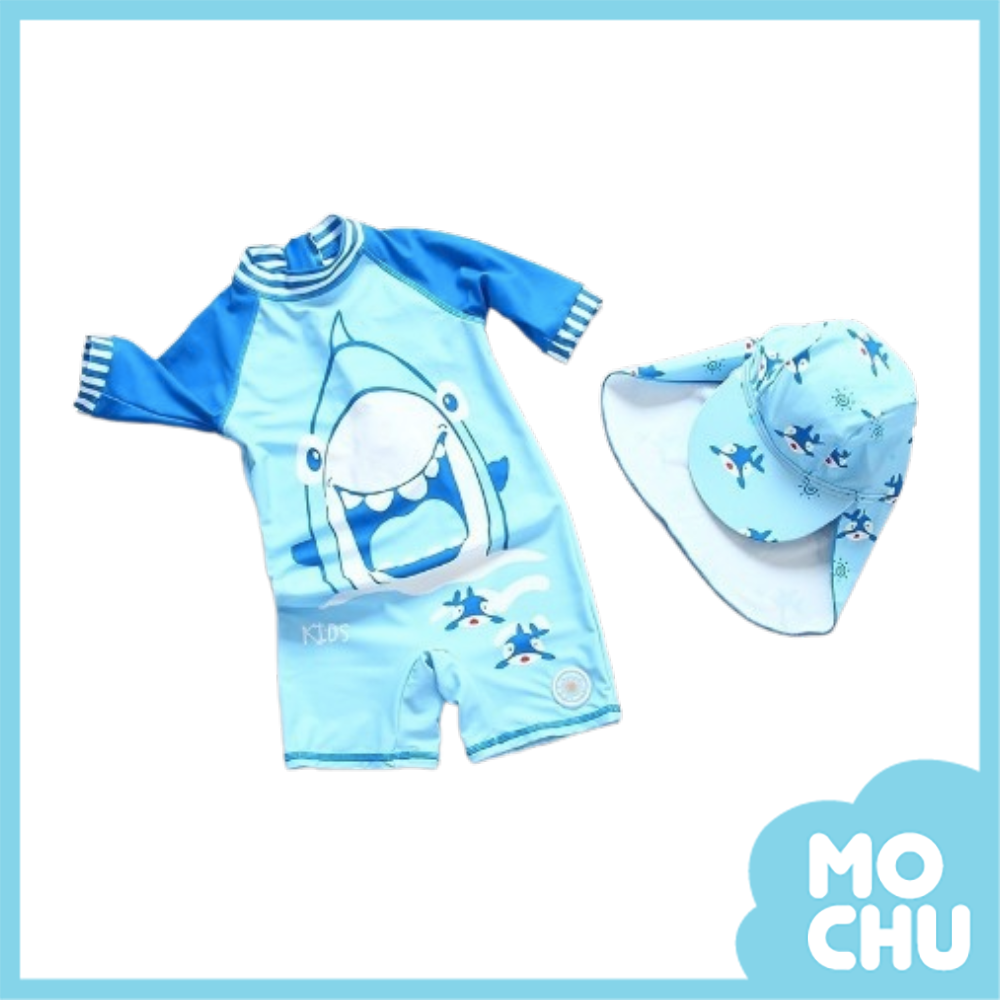 鯊魚一家人連身泳衣(送防曬帽)