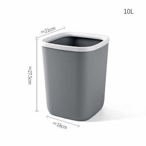 High Quality Exquisite Household Trash Can (Grey) 