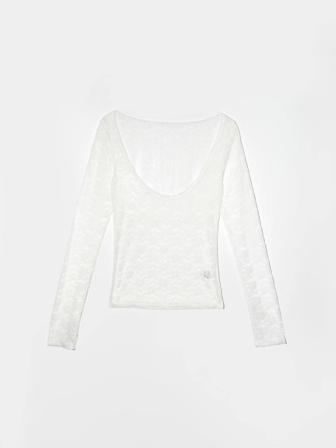 [PROJECT WAVE] LACE U-NECK TOP