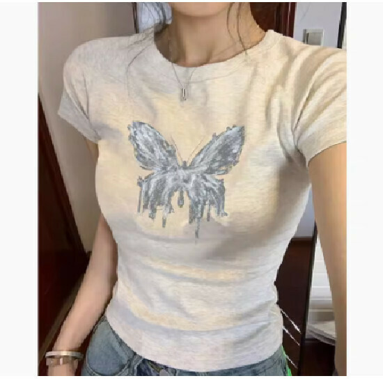 熱賣短袖t恤【花灰色】（優質純棉）【S-XL】（下單後請聯絡客服確認發貨尺碼）