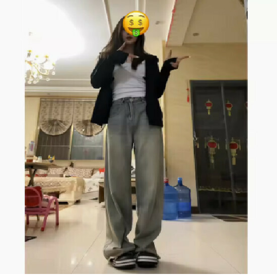 熱賣闊腿牛仔褲【復古藍】（優質款）【XS-XL】（下單後請聯繫客服確認發貨尺碼）