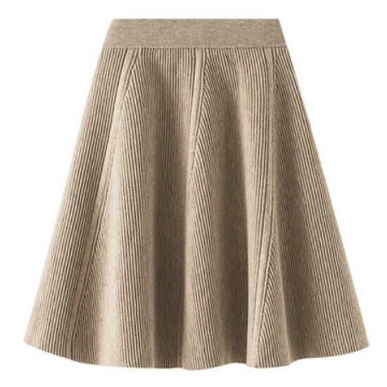 Hot selling knitted skirt [Apricot] [M-3XL size] (please contact customer service to confirm the delivery size after placing the order)