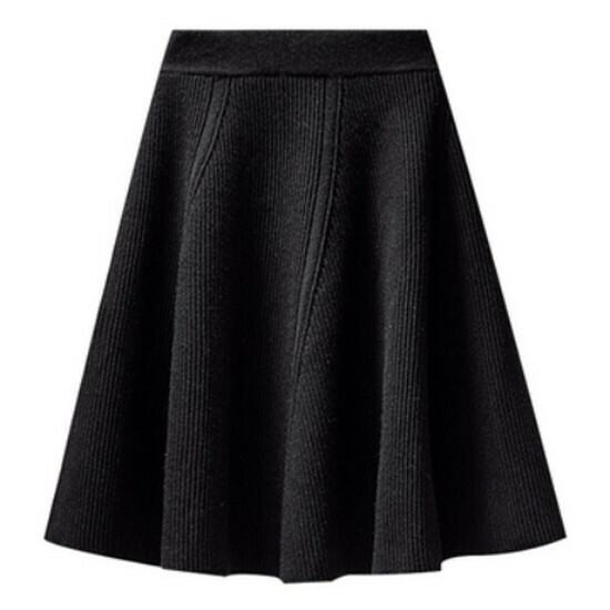 Hot selling knitted skirt [Black] [M-3XL size] (please contact customer service to confirm the delivery size after placing the order)