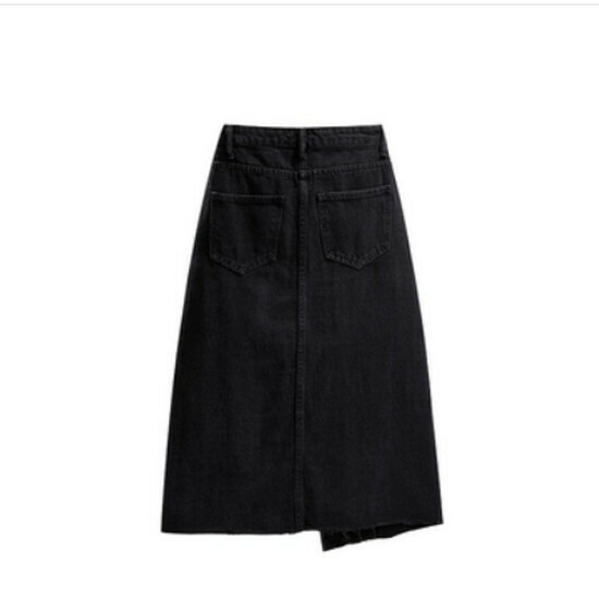 熱賣牛仔半身裙【黑色】【M-4XL碼】（下單後請聯絡客服確認發貨尺碼）