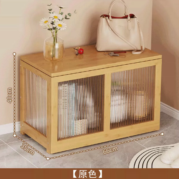 爆款楠竹實木家具 玩具櫃 換鞋凳玄関椅 被子收納櫃【66cm原色】