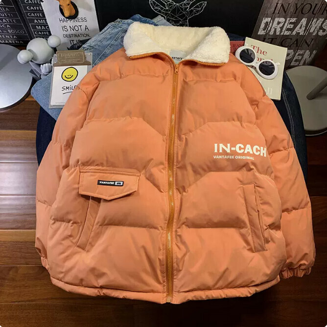 激抵青少年棉襖外套（橘色 尺碼：S-2XL）（下單後聯絡客服確認發貨尺碼）