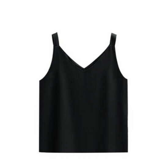 熱賣雪紡吊帶背心【黑色】【M-4XL碼】（下單後請聯絡客服確認發貨尺碼）