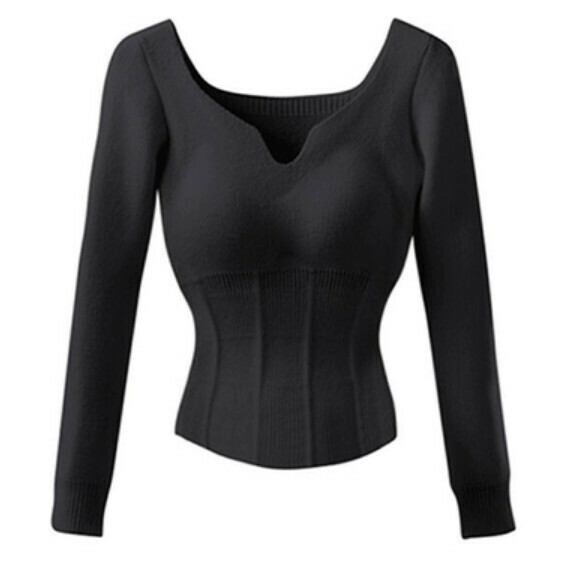 Hot Selling Knitted Sweater [Black] Size [One Size]