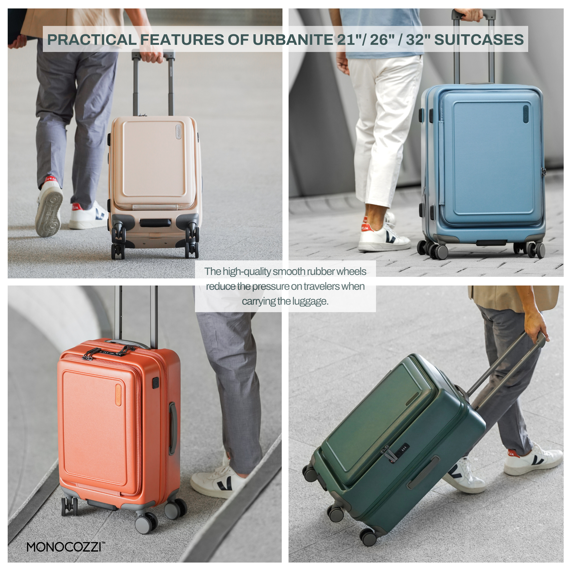 URBANITE|3in1 (34L/72L/118L) Expandable 4 wheels TSA Lo