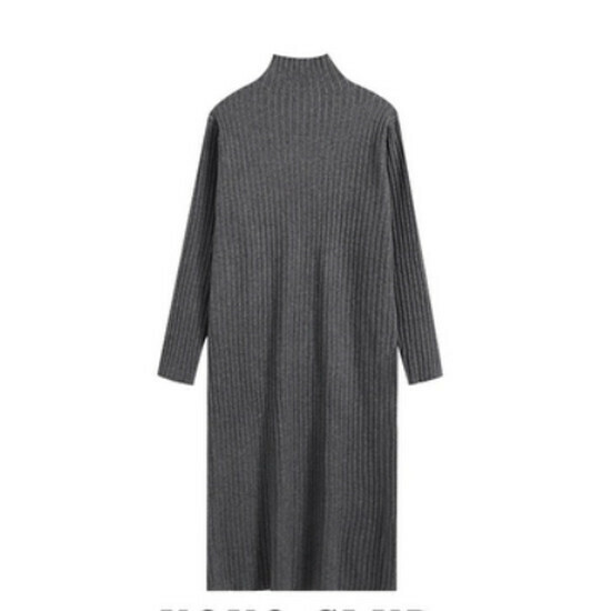 Hot selling knitted dress [grey] [M-3XL size] (please contact customer service to confirm the delivery size after placing the order)