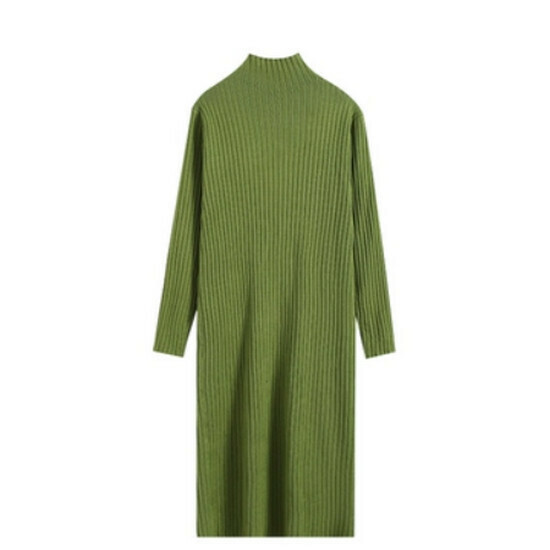 Hot selling knitted dress [green] [M-3XL size] (please contact customer service to confirm the delivery size after placing the order)