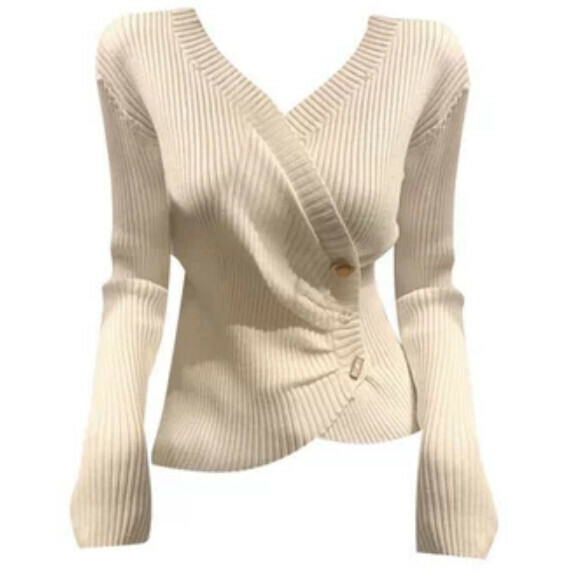 Hot selling slim-fitting bottoming sweater top [Apricot high-quality version] Sizes [S-L] [Please contact customer service after placing the order to confirm the delivery size]