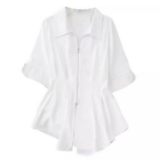 Hot selling Polo collar shirt [White] [M-4XL size] (please contact customer service to confirm the delivery size after placing the order)