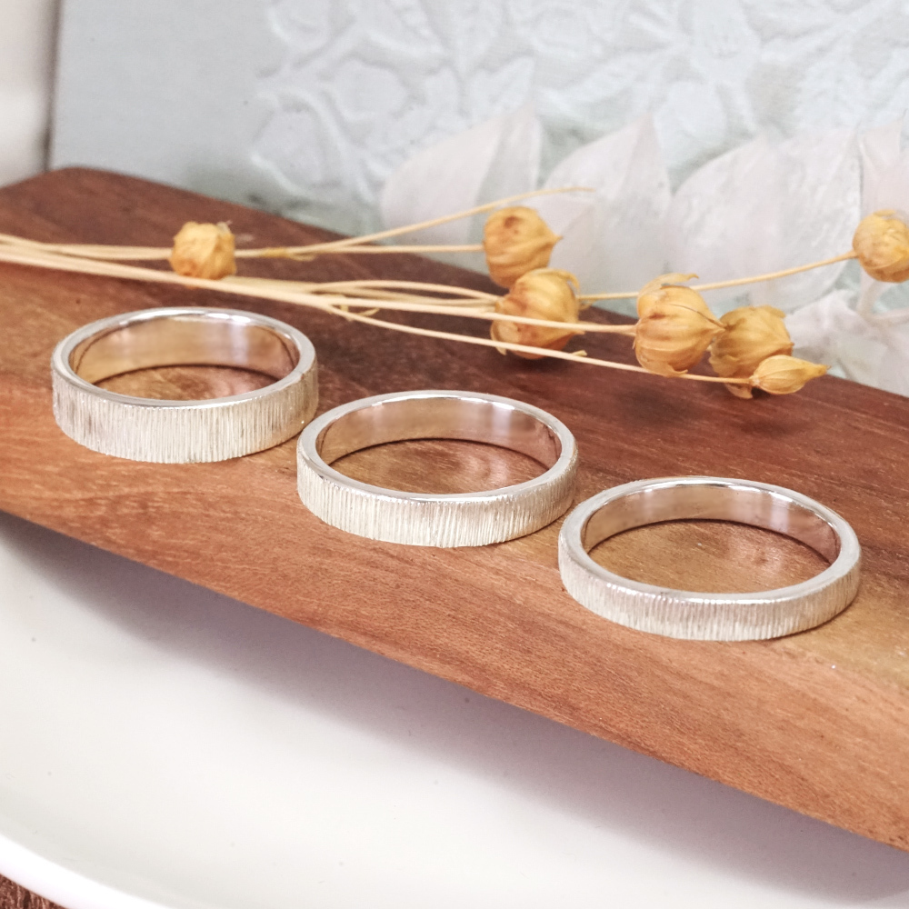 質感銀戒 經典直紋設計 925純銀戒指 刻字戒指 客製化訂製 男戒 女戒 中性戒指