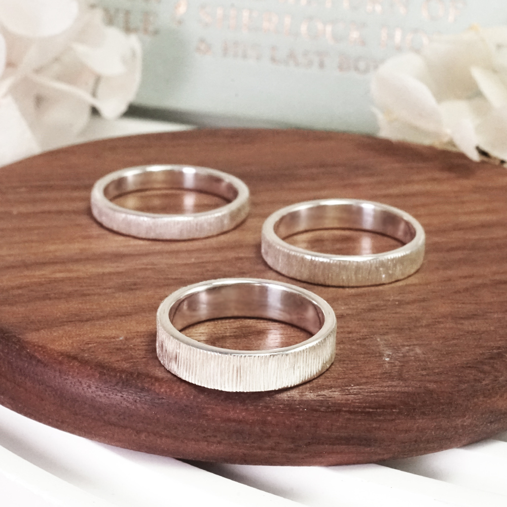 質感銀戒 經典直紋設計 925純銀戒指 刻字戒指 客製化訂製 男戒 女戒 中性戒指