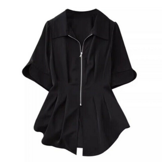 Hot selling Polo collar shirt [Black] [M-4XL size] (please contact customer service to confirm the delivery size after placing the order)