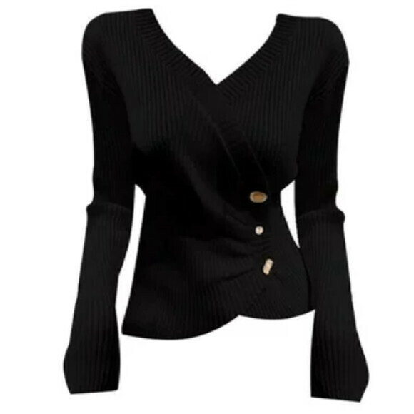 Hot selling slim-fitting bottoming sweater tops [Black high-quality version] Sizes [S-L] [Please contact customer service to confirm the delivery size after placing the order]