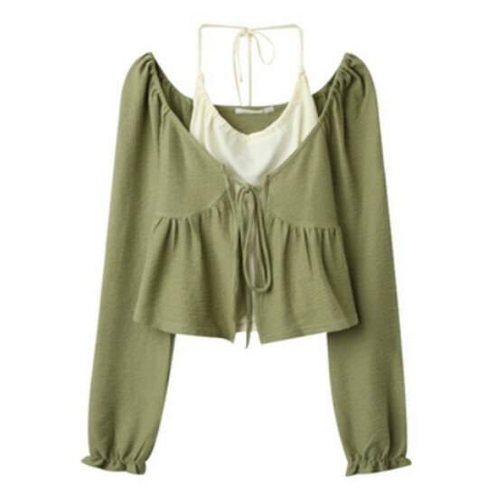 Hot Selling Vest + Long Sleeve Tie Set [Matcha Color] [One Size Fits All]