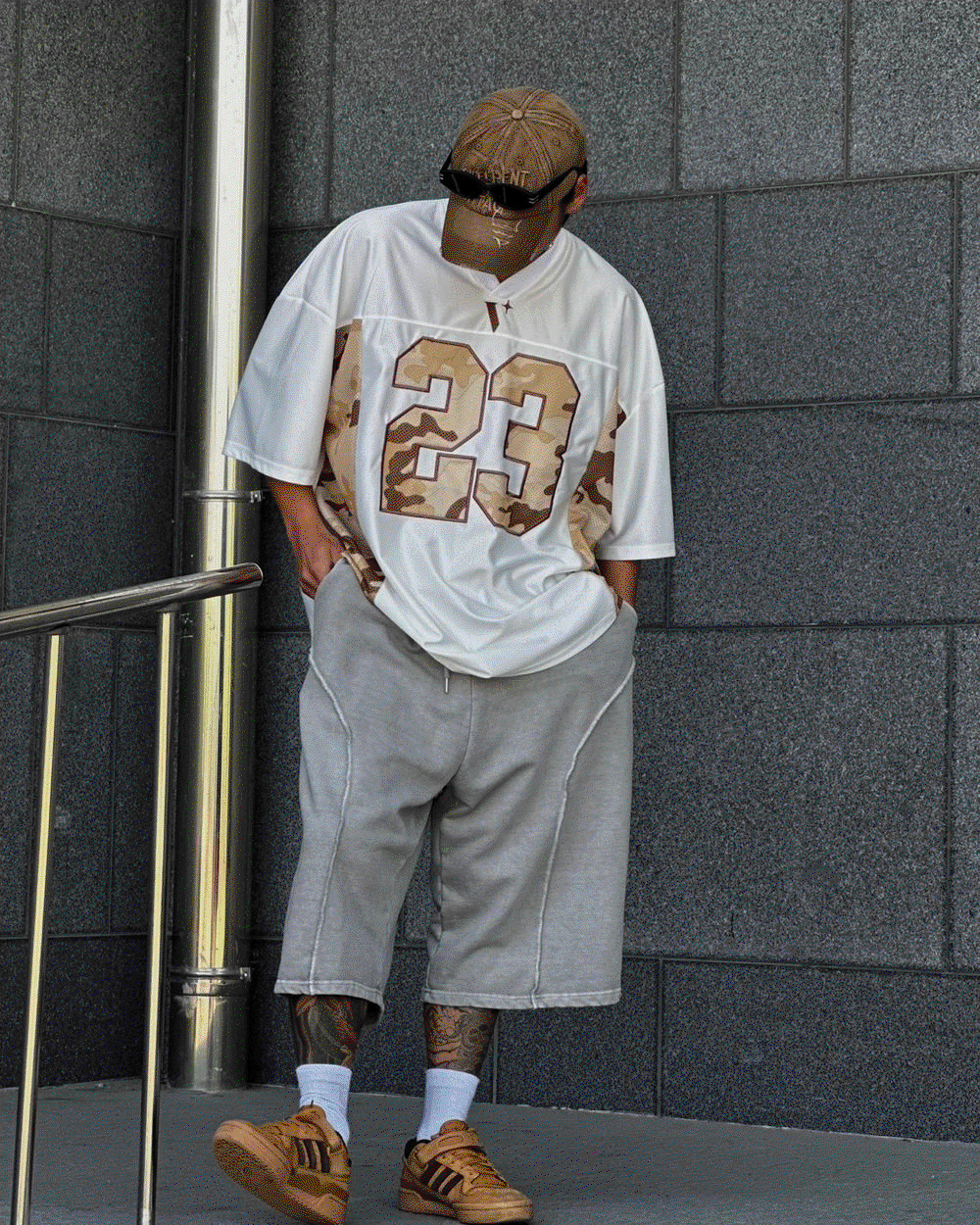 迷彩配色運動短袖T恤