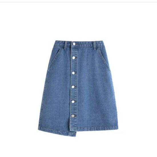 Hot selling A-line denim skirt [blue] [L-4XL size] (please contact customer service to confirm the delivery size after placing the order)