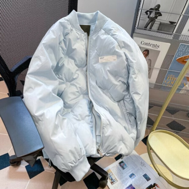 Hot Selling Cotton Jacket [Light Blue] Sizes [M - 2XL] [Please contact customer service to confirm the delivery size after placing the order]