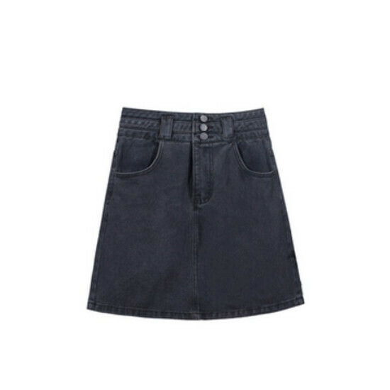 Hot selling thin denim skirt [black] [size L-4XL] (please contact customer service to confirm the delivery size after placing the order)