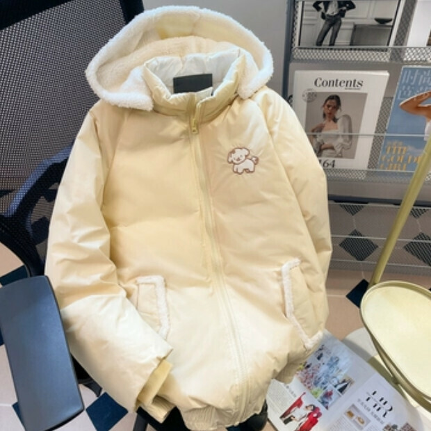 Hot selling cotton jacket [cream yellow] size [M size - 2XL size] [please contact customer service to confirm the delivery size after placing the order]