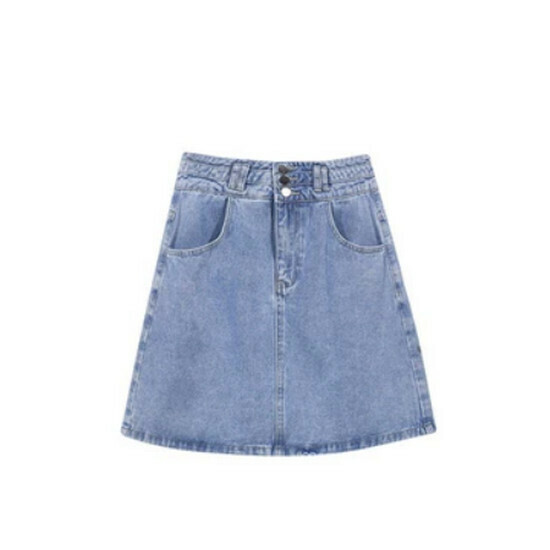 Hot selling thin denim skirt [blue] [size L-4XL] (please contact customer service to confirm the delivery size after placing the order)