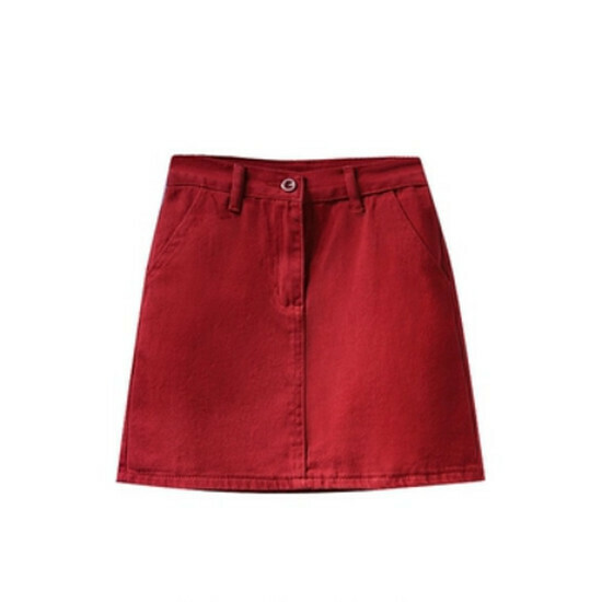 Hot selling hip-hugging denim skirt [Burgundy] [S-5XL size] (please contact customer service to confirm the delivery size after placing the order)