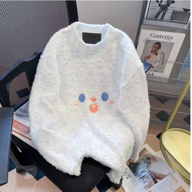 Hot Selling Plush Long Sleeve Top [Blue] Sizes [M-2XL] [Please contact customer service to confirm the delivery size after placing the order]