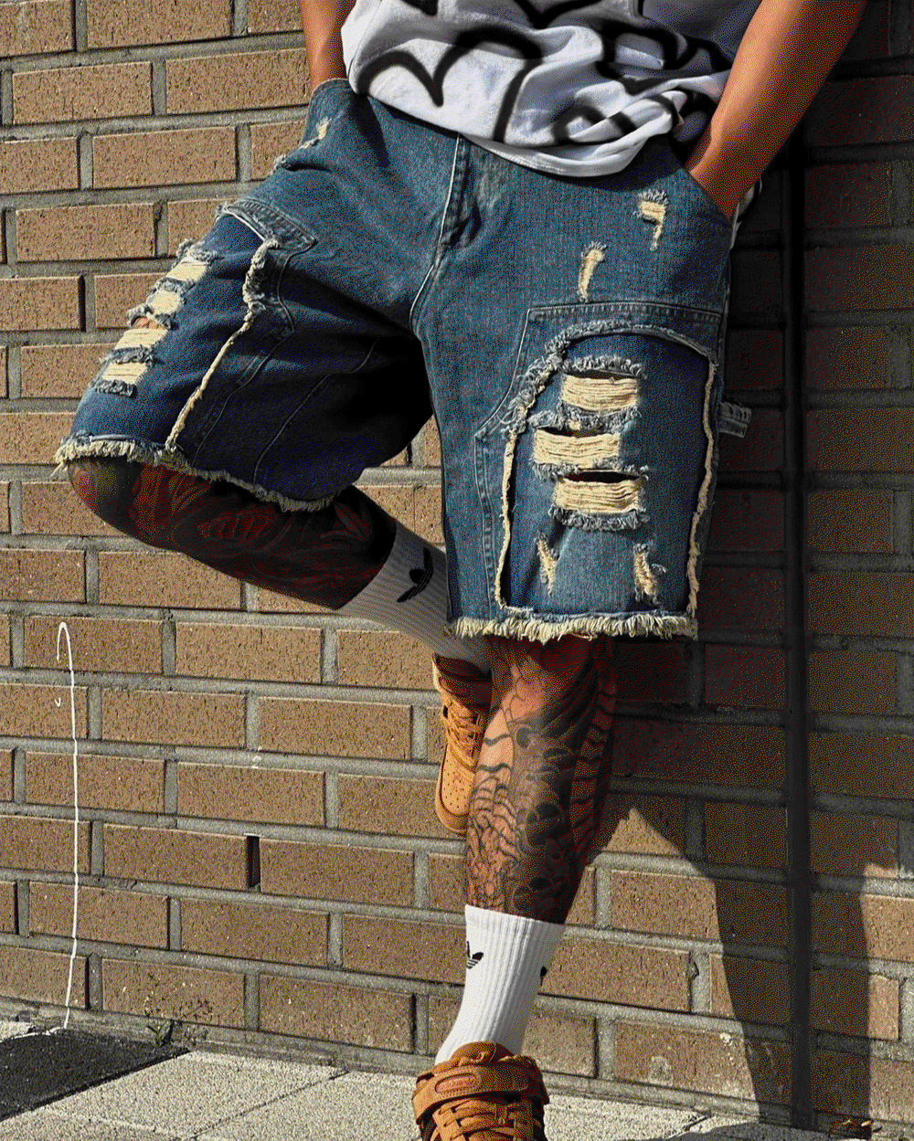 復古卡彭特牛仔短褲