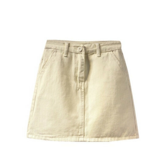 Hot selling hip-hugging denim skirt [Apricot] [S-5XL size] (please contact customer service to confirm the delivery size after placing the order)