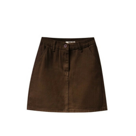 Hot selling hip-hugging denim skirt [brown] [S-5XL size] (please contact customer service to confirm the delivery size after placing the order)