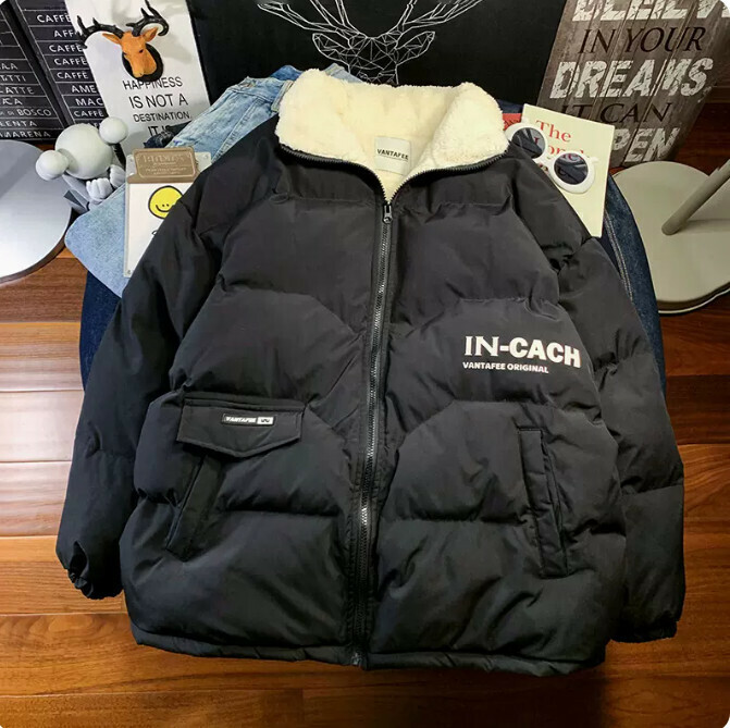 激抵青少年棉襖外套（黑色 尺碼：S-2XL）（下單後聯絡客服確認發貨尺碼）